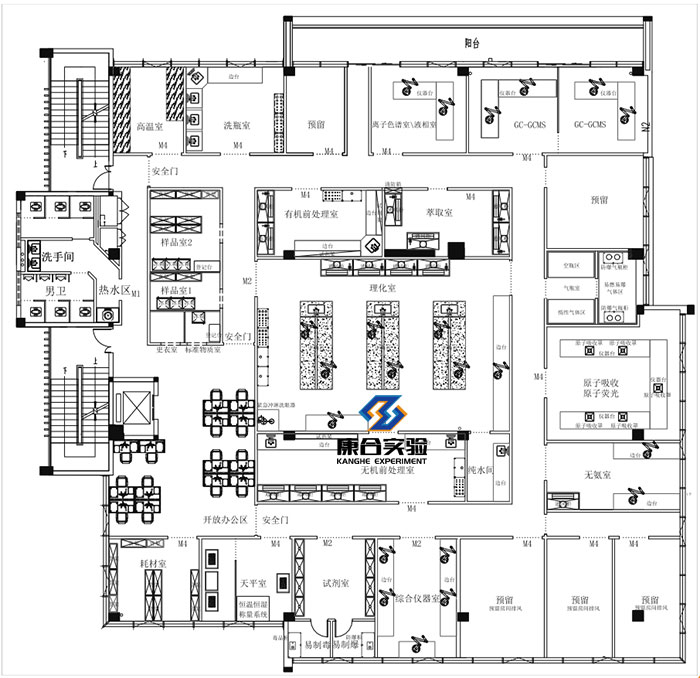 第三方檢測實驗室平面圖